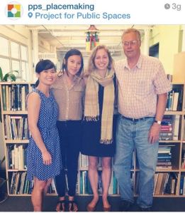 With PPS's founder and President Fred Kent, my amazing supervisor Casey Wang, and the Stanford Urban Studies Fellowship coordinator Deland Chan. 